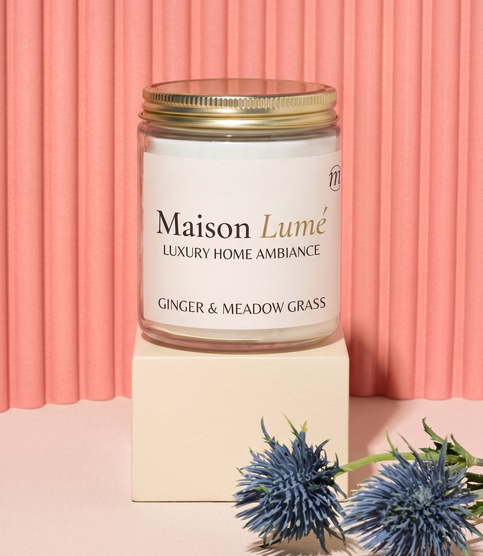 Farmers Market candle, ginger and meadow grass