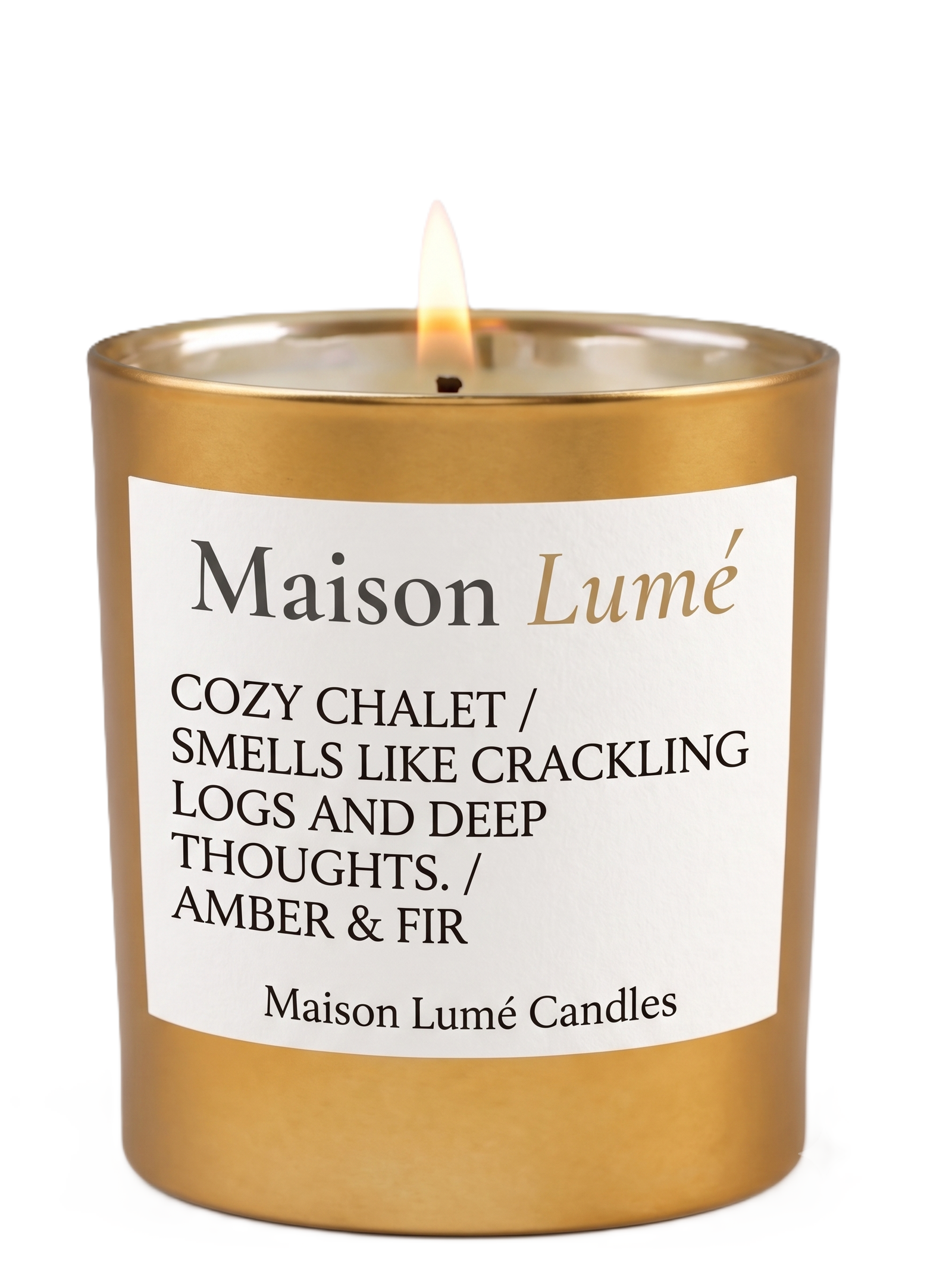 Cozy Chalet candle, amber and fir
